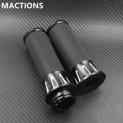 Motorcycles Grips 1"25mm Black Handle Bar Hand Grips For Harley Sportster XL883 1200 Touring Dyna Softail Custom VRSC