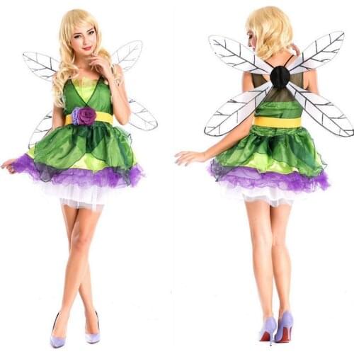 Sexy Lovely Christmas Costume Halloween Sexy Forest Green Elf Cosplay Party Deguisement Disfraces Adultos Mujer Sexy WL133