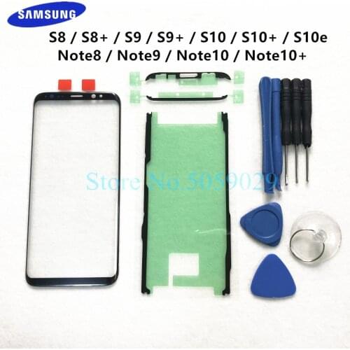 Replacement External Glass for Samsung Galaxy S8 S9 S10 Plus S10e Note 8 9 10+ LCD Display Touch Screen Front Outer Glass Lens