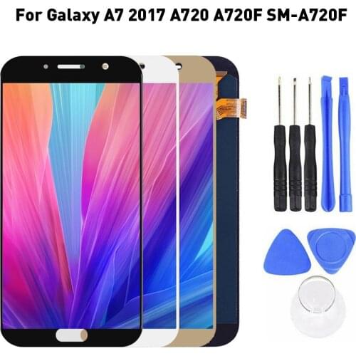 LCD for Samsung Galaxy A7 2017 A720 A720F SM-A720F LCD Display Touch Screen Digitizer Assembly For SM A720 Screen