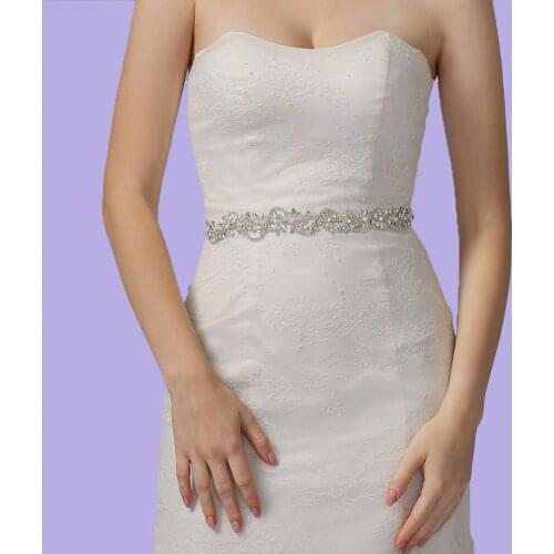 ZMSH266 Silver Diamond Belts for Dresses Pearl Sash for Wedding Dress Belt Girls Sash Belt Diamond and Pearl Rhinestone Belt