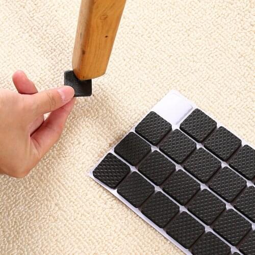 1pcs Multifunction Black Self Adhesive Furniture Leg Table Cups Chair Sofa Feet Floor Non-slip Mat Sticky Pad Rubber Floor