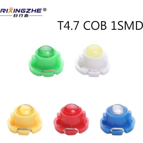 10pcs T4.7 COB LED 1SMD Car Gauge Auto led Gauge Speedo Dashboard Dash Side Light Bulb Instrument Lights White Blue Red yellow