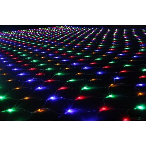 220V 1.5*1.5m 96 Led net string light Christmas lights wedding ceremony Nets lighting all over the sky star