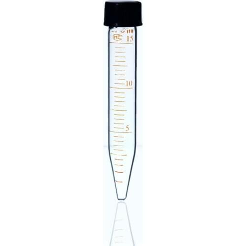 5Pieces/lot 15mL Glass Centrifuge Test Tube With Screw Cap Conical Bottom Lab Supplies
