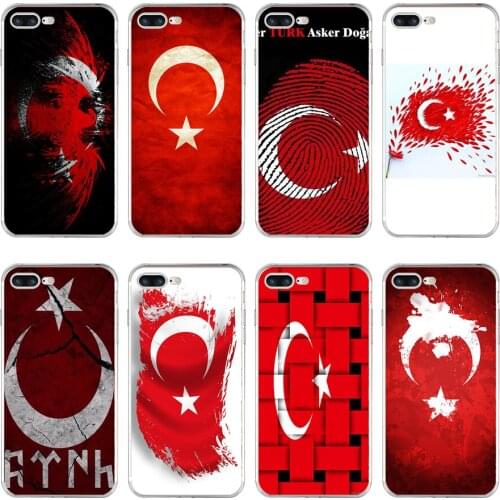 55H hot Turkey Flag Soft TPU Silicone Cover Case For Apple iPhone 6 6s 7 8 plus Case