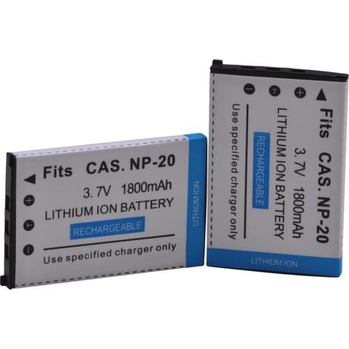 2pcs NP-20 NP20 NP20 Battery for CASIO Exilim EX-M1 M2 S1 S1PM S2 S3 S4 Z3 Z4 S100 Z8 Z40 Z65 z70 Z75 S20 s770 Battery