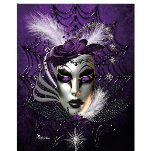Diy diamond painting full square new arrival mask beauty 5d cross stitch decor diamond mosaic sale painting by numbers GZ25