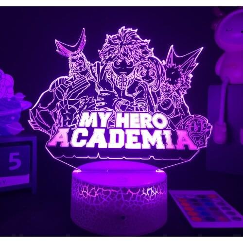 Anime Lamp My Hero Academia Led Night Lights Xmas Gift For Bedroom Decor Cool Manga Figure Rgb Colorful Night Light Dabi