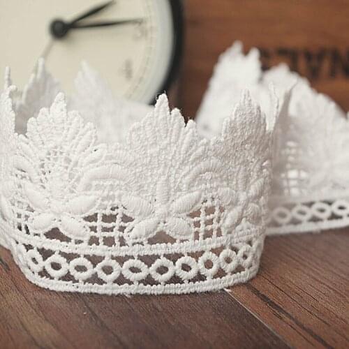 Free Shipping (10 yards/lot ) Exquisite Embroidery Garment Trims ,Scalloped Embroidery Lace Trim