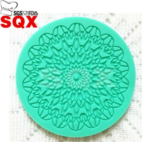 7CM*7CM 1pcs instant lace mold cake mold silicone baking tools kitchen accessories decorations for cakes Fondant LS10