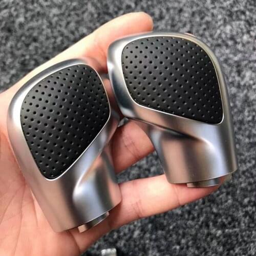 Chrome Matt With Leather Shift Knob Gear Side Cover DSG Emblem For VW Golf 6 7 R GTI Passat B7 B8 CC R20 Jetta MK6 GLI