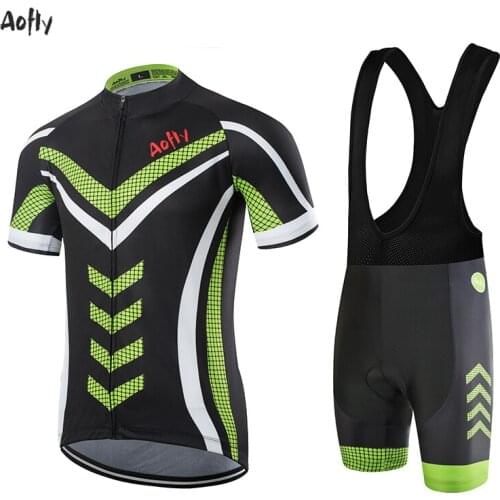 Aofly 2020 TEAM BAHRAIN Cycling Jersey Bike Shorts Set Mtb Ropa Mens Summer Quick Dry Pro BICYCLING Shirts Maillot Culotte Wear