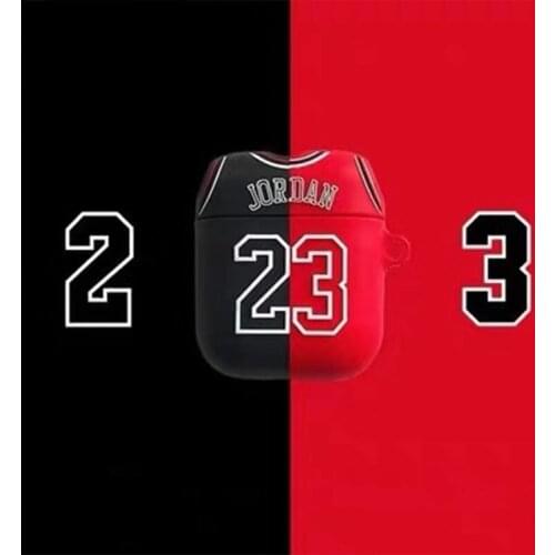 Silica Bluetooth Earphone Case Chicago Bull 23 Jordan for Apple Airpods Case Wireless Headphone Set Cover for Boy