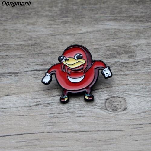 L2594 Ugandan Knuckles Meme Game Accessories Metal Enamel Pins and Brooches for Women Men Lapel pin backpack badge Gifts