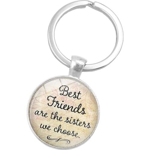 "Best Friends Are The Sisters We Choose"Friendship Creative Keychain for Friends Sisters Accessories Gifts