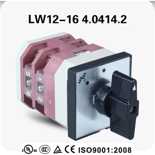 LW12-16 4.0414.2 CAM switch 2 position rotary switch 16A 2 position 3 Pole changeover cam universal Positive inversion switch