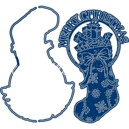 DIY Metal Cutting Dies Christmas Gift Socks Stocking Scrapbook Craft Paper Album Card Punch Buildable Cutter