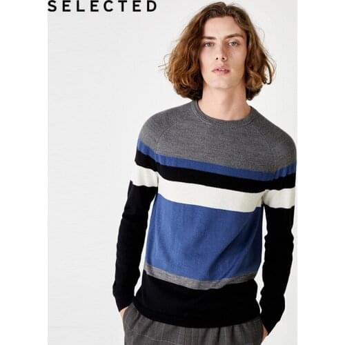 SELECTED Men Wool Stretch Crew Neck Casual Sweater | 419324527