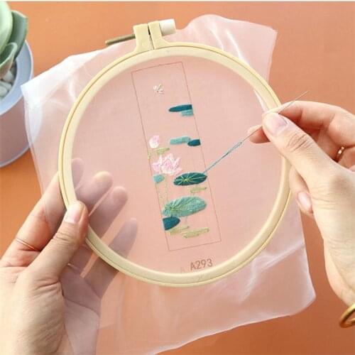 DIY Embroidered Bookmark Material Package Embroidery Starter Kit Flowers Plant Pattern Color Threads Handmade Bookmark Kit