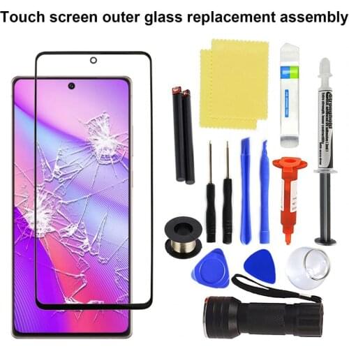 For Samsung Galaxy Note Series Phone Screen Replacement Front Outer Lens Glass Screen Repair Tools Kit for Note 8/9/10/20 Ultra