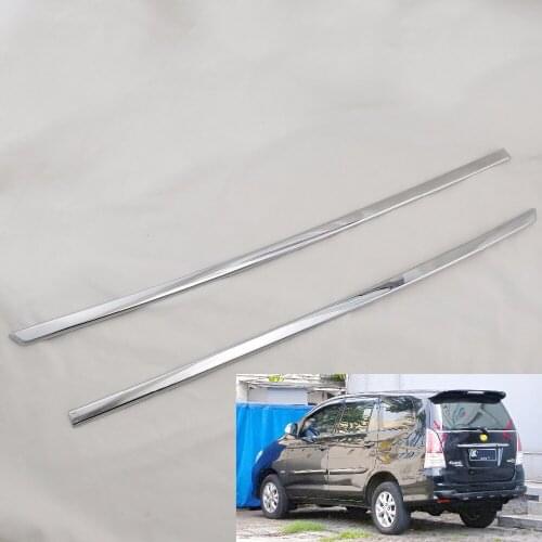 2pcs Car abs Chrome plated Rear Trunk Lid Cover Trim /Tail Gate Protector Back Trunk Cover For innova 2008