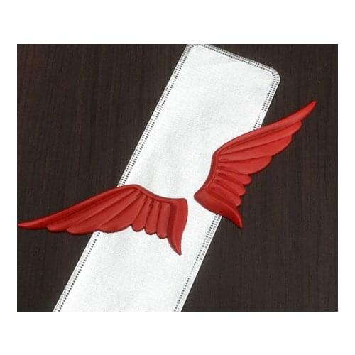 New Red Auto Stickers Metal Angel Eagle Wings Badge Emblem Decal Motorcycle Modified Car Accessories