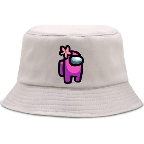 Red Impostor With A Flower On His Head Print Bucket Cap Lovely Funny Panama Cap Sun Shade Fisherman Hat Beach Outdoor Unisex Cap