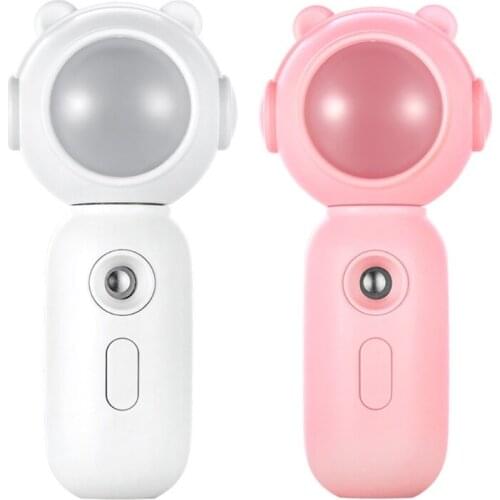 Portable Mini Humidifier, 33ml Small Cool Mist Facial Mister for Business Travel, Super Quiet for Home Office