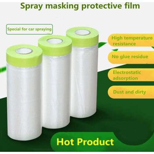 25M Masking Paper Spraying Transparent Plastic Film Disposable Dustproof Film For Furniture And Automobile Painting