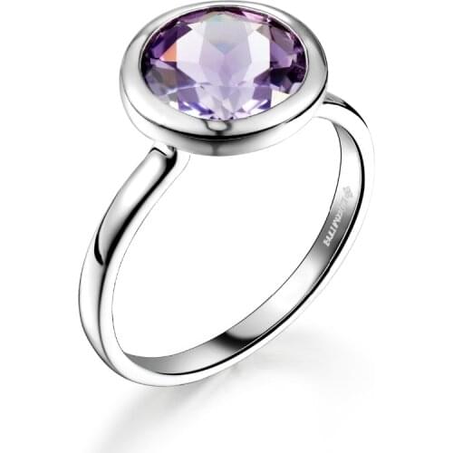DORMITH real 925 sterling silver ring 3.1 carats 9mmx9mm natural Amethyst gemstone rings for women jewelry size7#8# available