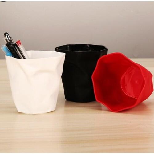 Nordic Folds Personalized Pencil Holder Desk Organizer Creative Simple Pen Stand Decorative Ornaments Stationery Storage Box