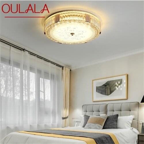 OULALA Modern Ceiling Light LED Luxury Crystal Lamp Fixtures Home For Dining Room Decoration
