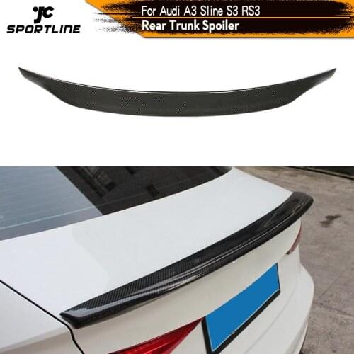 Carbon Fiber Rear Trunk Spoiler for Audi A3 S3 RS3 2014 - 2019 Rear Wing Spoiler Boot Lid