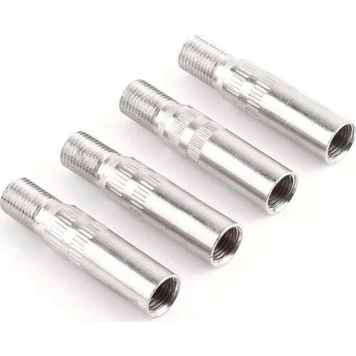 Car-Styling 4x Car Wheel Valve Caps Stem Extensions Extender Truck Van Caravan Stem Extender Metal New