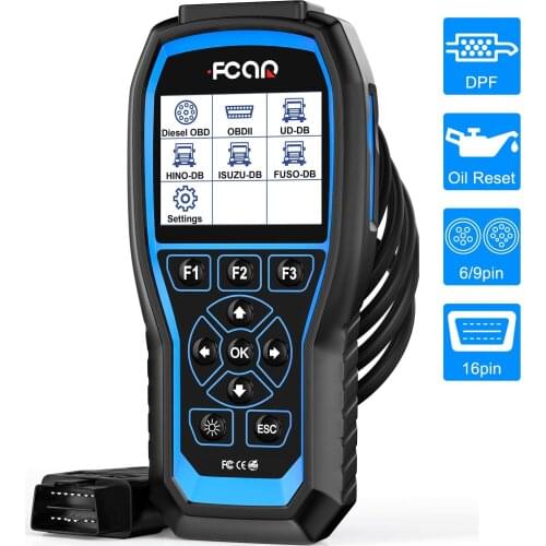 Heavy Duty Truck Code Reader F506 PRO Full-Systems OBD2 Scanner DPF Reset & DPF Regeneration Diesel Oil Reset Diganostic Tools