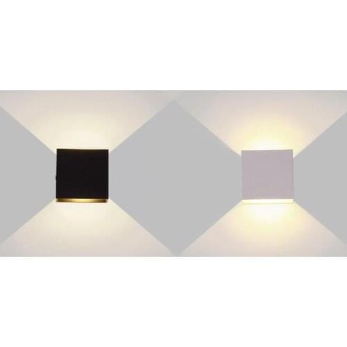 6W 12W LED Aluminium wall light rail project Square LED wall lamp bedside room bedroom wall decor arts
