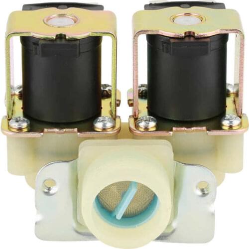Pipe Ball Valve DN20 G3/4 DC 12V Normally Closed Dual Head Water Inlet Solenoid Valve for Washing Machine Electric Magnetic