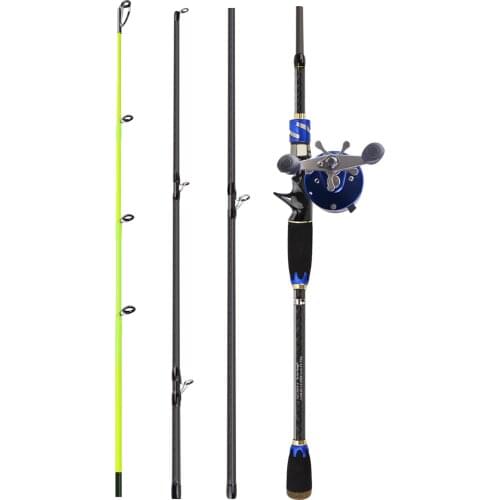 Carbon Fiber Fishing Rods Durable Lightweight Casting Fishing Rod Portable 4 Sections Fishing Pole Saltwater Freshwater