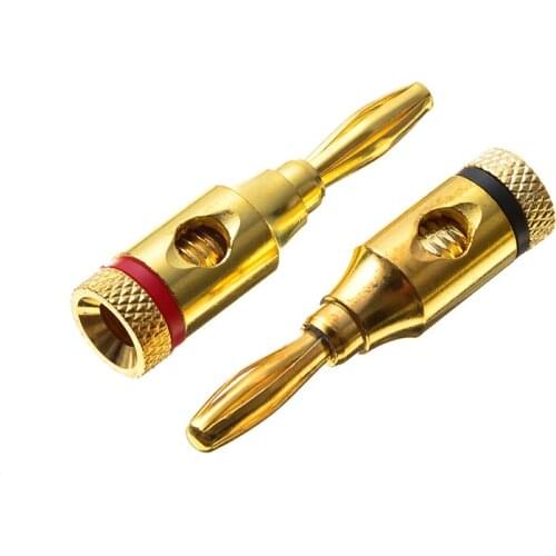 YT 20Pcs Musical Speaker Banana Plugs Wire Connectors Adapter Audio Gold Plated Hot Banana Male Connector Socket Speaker Adapter