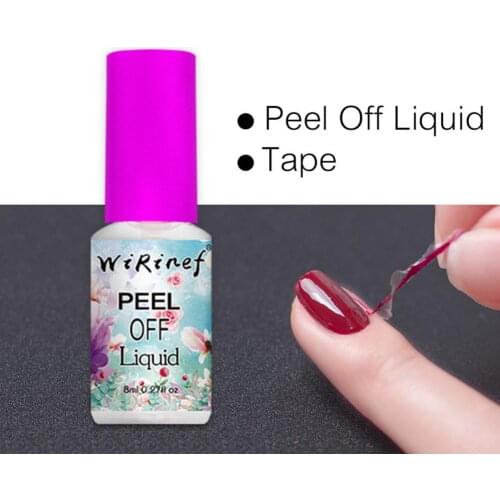 8ml Liquid Peel Off Tape Cream Nail Gel Anti-overflow Tear-able Glue Edge Protection Fast Drying Nail Polish Nail Art Latex