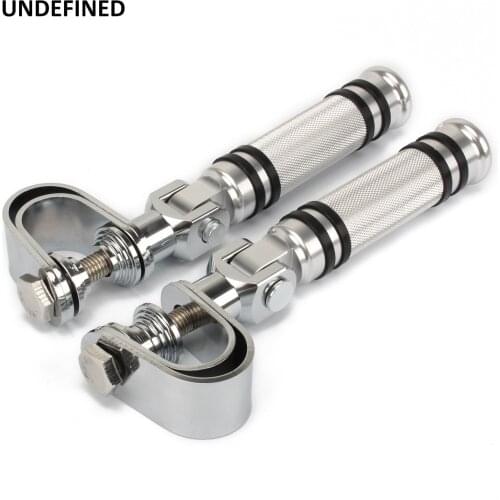 1.25'' Motorcycle Highway Engine Guard Crash Bars Foot Pegs Footrest Clamp Mount For Harley Sportster Dyna Chopper Bobber Custom