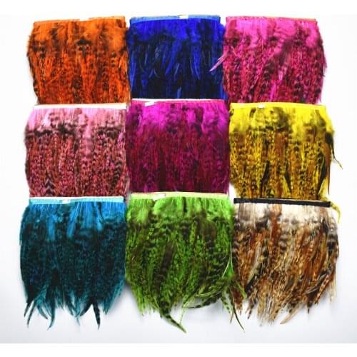 1Meters Pheasant Feathers Trim Rooster Feather Trim Lace Feathers for Crafts Plume Decoration Feather Decor Plumas Carnaval Diy