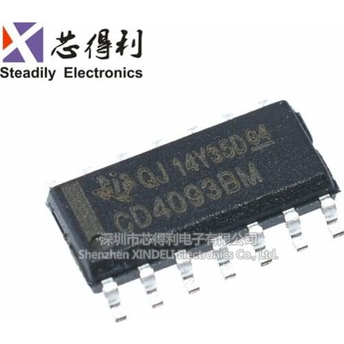 10pcs/lot New Cd4093 Cd4093bm Quad-2 Input Schmidt Trigger Sop-14