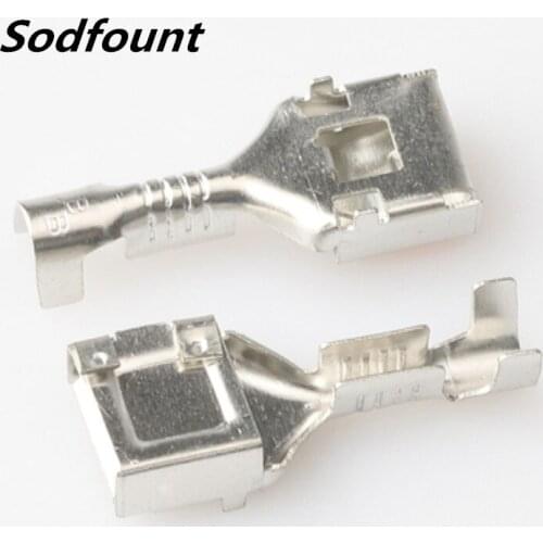 100pcs H62 brass tinned 7.8mm automotive terminal Automotive connector female terminal DJ627-7.8B