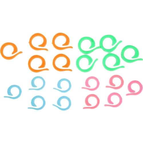 20X Color Combinations Plastic Split STITCH Crochet Knitting Marker