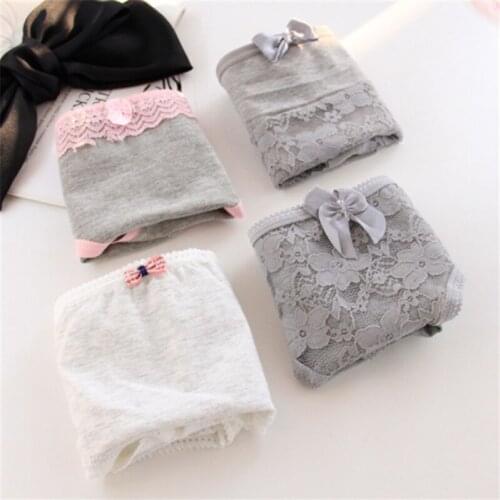 4Pcs Girlss Cotton Blend Panties Briefs Lingerie Shorts For Women Ladies Girls FSXQ-4