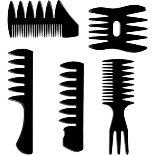 5PCS Oil Hair Comb Practical Smooth Men Beard Comb