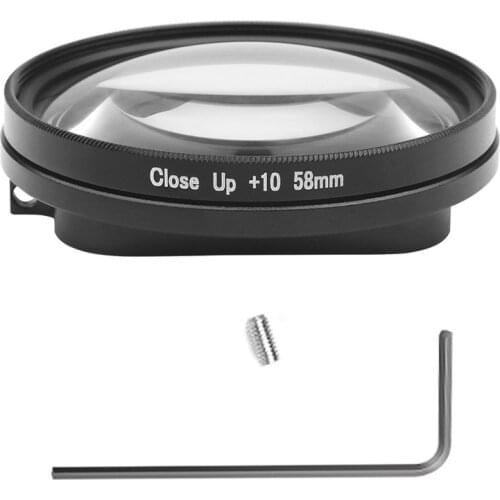 58mm Camera Macro Lens 10x Magnification Close Up Lens for Gopro Hero 7 6 5 Black Waterproof Case for GoPro Accessory