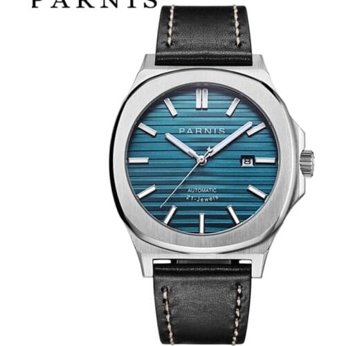 Parnis Mechanical Mens Watches Automatic Men Wristwatch Clock Top Brand Luxury Diver Watch Sapphire Crystal Relogio Masculino